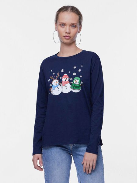 Pieces Bluzka 17136563 Granatowy Regular Fit. Niebieskie bluzki damskie Pieces, xs, bez wzorów, z bawełny, bez kołnierzyka, bez ramiączek. Za 99.99 zł.