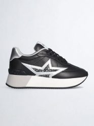 Liu Jo Sneakersy w kolorze srebrno-czarnym rozmiar: 39. Czarne obuwie sportowe damskie Liu Jo, bez zapięcia. Za 259.74 zł.