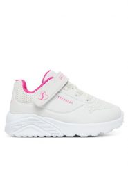 Skechers Sneakersy Uno Lite 310451N/WHP Biały. Białe buty sportowe dziewczęce Skechers, bez wzorów, ze skóry, bez zapięcia. Za 179.99 zł.
