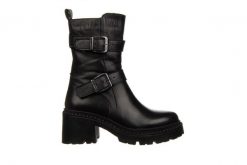 Botki Bayla-161 138 23514 Black 161601, Czarny, Skóra naturalna - 38. Czarne botki damskie Bayla, na zimę, z gumy, eleganckie, z okrągłym noskiem, za kostkę, bez obcasa, bez zapięcia. W wyprzedaży za 269.10 zł.