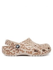 Crocs Klapki Classic Pop Animal Clogs 214153 Beżowy. Brązowe klapki damskie Crocs, bez wzorów, z tworzywa sztucznego, bez obcasa, bez zapięcia. Za 259.99 zł.