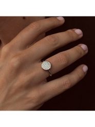 Les Petites Précieuses Pozłacany pierścionek z cyrkoniami rozmiar: 58. Szare pierścionki damskie Les Petites Précieuses, z cyrkonią, pozłacane. Za 179.64 zł.