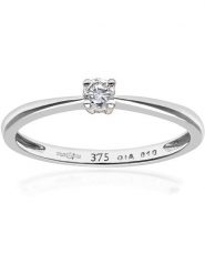 Revoni Złoty pierścionek z diamentem rozmiar: 49. Szare pierścionki damskie Revoni, z diamentem, złote. Za 1,840.99 zł.