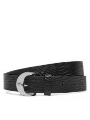 Calvin Klein Pasek Damski Classic Buckle Lizard Emboss 25Mm LV04F7041G Czarny. Czarne paski damskie Calvin Klein, bez wzorów, ze skóry. Za 189.99 zł.