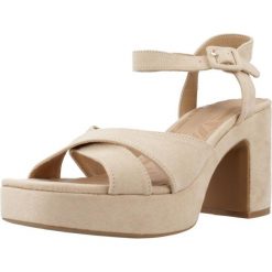 Sandały MTNG 50655M Jasnobrązowy. Brązowe sandały damskie mtng, bez wzorów, z syntetyku, bez obcasa, bez zapięcia. Za 152.99 zł.