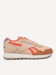 Buty sportowe damskie Reebok Glide sneakersy pomarańczowe (100201419). Brązowe obuwie trekkingowe damskie Reebok, bez zapięcia. Za 302.55 zł.