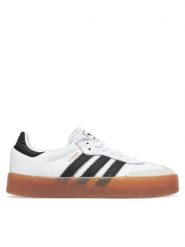 Adidas Sneakersy Sambae JI1349 Biały. Białe obuwie sportowe damskie Adidas, ze skóry, bez zapięcia. Za 359.99 zł.