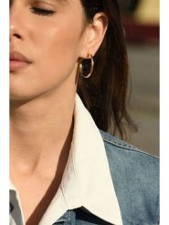 MOODE Kolczyki-kreole "Edwige" rozmiar: onesize. Żółte kolczyki damskie MOODE, ze stali. Za 87.81 zł.