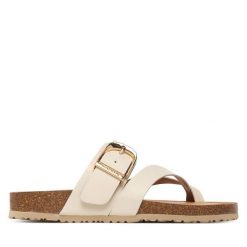 Japonki Tamaris. Białe klapki damskie Tamaris, bez wzorów, bez obcasa, bez zapięcia. Za 329.99 zł.