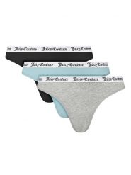 Juicy Couture Komplet 3 par stringów JCLTH224571 Kolorowy. Komplety bielizny Juicy Couture, bez wzorów, z bawełny. Za 89.99 zł.