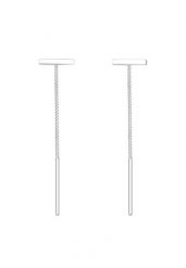 Elli Damskie kolczyki do przeciągania Pull-Through Geo Trend w srebrze próby 925 Sterling Silver Naszyjniki 1 ct. Szare naszyjniki damskie Elli, srebrne. Za 163.99 zł.