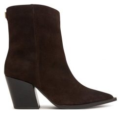 Botki Steve Madden. Brązowe botki damskie Steve Madden, bez obcasa, na słupku, bez zapięcia. Za 859.99 zł.