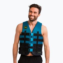 Kamizelka asekuracyjna JOBE 4 Buckle Life Vest. Niebieskie kamizelki damskie JOBE, s, bez wzorów, bez kaptura. Za 249.99 zł.