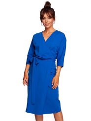 Be Wear Sukienka w kolorze niebieskim rozmiar: XXL. Niebieskie sukienki damskie Be Wear, bez wzorów, bez ramiączek. Za 198.10 zł.