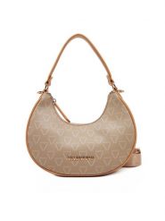 Valentino Torebka Shelby VBS90A07LOG Beżowy. Brązowe torebki klasyczne damskie Valentino, ze skóry, bez dodatków. Za 329.99 zł.