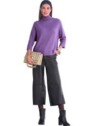 Heine Sweter w kolorze fioletowym rozmiar: 42. Różowe swetry klasyczne damskie Heine, bez kołnierzyka. Za 43.99 zł.