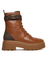 MICHAEL Michael Kors Trzewiki 40T5MAFE6L Brązowy. Brązowe botki damskie MICHAEL Michael Kors, ze skóry, bez obcasa, na płaskiej podeszwie, bez zapięcia. Za 939.99 zł.