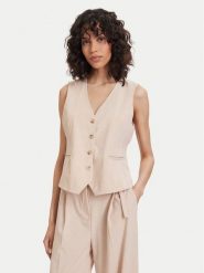 Maryley Kamizelka 26EB123/08BE Beżowy Regular Fit. Brązowe kamizelki damskie Maryley, l, bez wzorów, z syntetyku, bez kaptura. Za 379.99 zł.