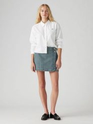 Levi's Spódnica dżinsowa w kolorze niebieskim rozmiar: W26. Niebieskie spódnice damskie Levi's, s, z aplikacjami, z bawełny, mini. Za 97.95 zł.