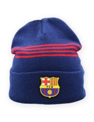 Czapka FC Barcelona - oficjalna licencjonowana. Niebieskie czapki damskie FC BARCELONA, bez wzorów, z gumy. Za 99.00 zł.