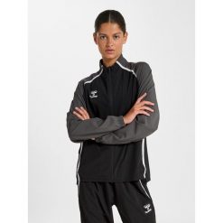 Damska bluza dresowa Hummel Lead 2.0. Czarne bluzy damskie Hummel, bez wzorów, z dresówki, bez kaptura. Za 278.50 zł.