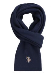U.S. Polo Assn. Szal w kolorze granatowym rozmiar: onesize. Niebieskie szaliki damskie U.S. Polo Assn., bez wzorów, z kaszmiru. Za 187.07 zł.
