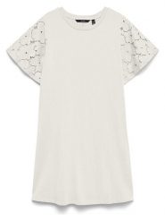 Vero Moda Sukienka w kolorze białym rozmiar: L. Białe sukienki damskie Vero Moda, bez wzorów, z bawełny, bez ramiączek. Za 98.95 zł.
