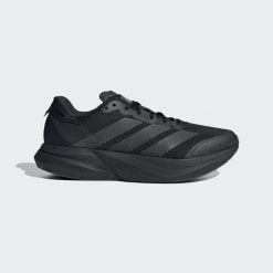 Buty Duramo Speed 2 Running. Czarne obuwie sportowe damskie Adidas, z materiału, bez zapięcia, do biegania. Za 383.60 zł.