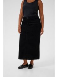 KAFFE curve Spódnica sztruksowa w kolorze czarnym rozmiar: 50. Czarne spódnice damskie KAFFE curve, na co dzień, bez wzorów, z bawełny, maxi. Za 104.99 zł.