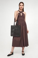 Sukienka midi Stelvio MAX MARA BEACHWEAR. Sukienki damskie Max Mara Beachwear, bez wzorów, bez ramiączek. W wyprzedaży za 1,004.25 zł.