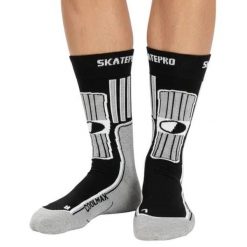 Odzież Skarpety unisex SkatePro Coolmax Inline Skarpety 2-Pak - Czarny - 40-42. Biała skarpetki damskie SKATEPRO, bez wzorów. Za 124.99 zł.