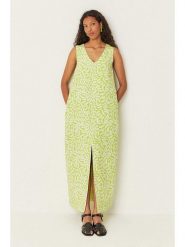 SKFK Sukienka "Gabriela" w kolorze jasnozielono-białym rozmiar: 40. Zielone sukienki damskie SKFK, bez wzorów, z bawełny, bez ramiączek. Za 347.99 zł.