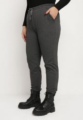 Szare Spodnie Dresowe z Polarem i Wsuwanymi Kieszeniami Esanoria. Szare spodnie dresowe damskie Born2be, bez wzorów, z dresówki, długie. Za 34.99 zł.