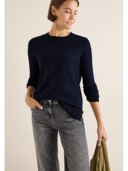 Cecil Sweter w kolorze granatowym rozmiar: XS. Niebieskie swetry klasyczne damskie Cecil, xs, bez kołnierzyka. Za 149.31 zł.