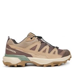 Trekkingi Salomon. Brązowe obuwie trekkingowe damskie Salomon, bez zapięcia. Za 539.99 zł.