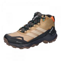 Buty trekkingowe adidas Terrex Skychaser AX5 Mid. Brązowe obuwie trekkingowe damskie Adidas, z gore-texu, bez zapięcia. Za 613.00 zł.