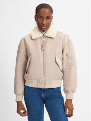 Calvin Klein Jeans Bluza Kobiety Sztuczne włókno beżowy, M. Brązowe bluzy damskie Calvin Klein Jeans, m, bez wzorów, z jeansu, bez kaptura. Za 479.95 zł.