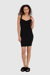 GUESS Sukienka Mała czarna. Czarne sukienki damskie Guess, z aplikacjami, bez ramiączek. W wyprzedaży za 359.99 zł.