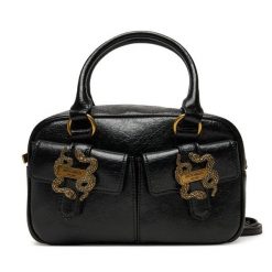 Torebka Just Cavalli. Czarne kuferki damskie Just Cavalli, bez wzorów, bez dodatków. Za 659.99 zł.