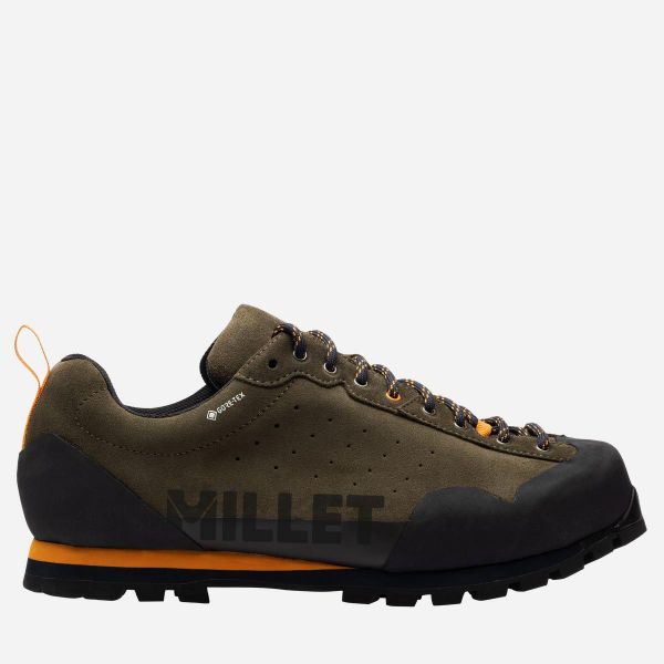 Buty turystyczne MILLET Friction Gore-Tex U grafitowy. Zielone obuwie trekkingowe damskie Millet, z gore-texu, bez zapięcia. Za 900.00 zł.