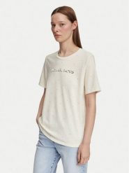 MICHAEL Michael Kors T-Shirt MT6524Y97J Kremowy Regular Fit. Białe t-shirty damskie MICHAEL Michael Kors, s, bez wzorów, z bawełny, bez kołnierzyka. Za 429.99 zł.