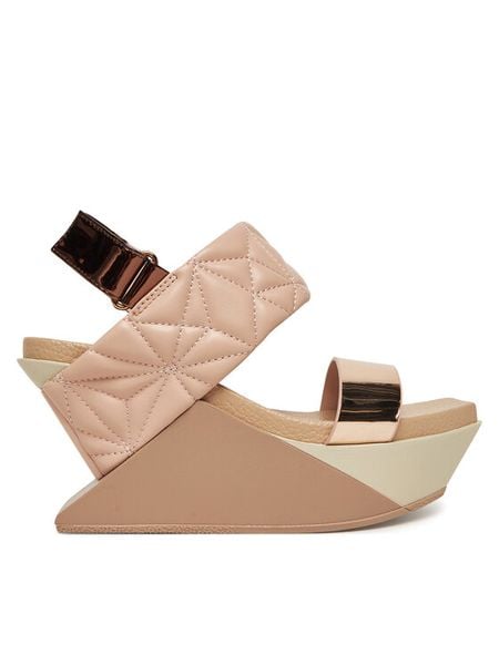 United Nude Sandały Delta Wedge Puffy 10902861188 Beżowy. Brązowe sandały damskie United Nude, bez wzorów, ze skóry, bez obcasa, na koturnie, bez zapięcia. Za 1,239.00 zł.