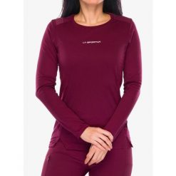 Bluza damska La Sportiva Beyond Longsleeve. Czerwone bluzy damskie La Sportiva, bez wzorów, bez kaptura. Za 293.99 zł.