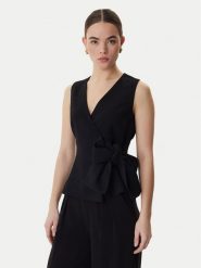 Marella Kamizelka garniturowa Lirica 2613161043 Czarny Regular Fit. Czarne kamizelki damskie Marella, bez wzorów, z syntetyku, bez kaptura. Za 829.99 zł.