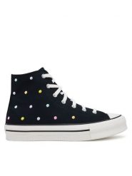 Converse Trampki Chuck Taylor All Star Lift Polka Dots Platform A12608C Czarny. Czarne trampki damskie Converse, bez wzorów, z materiału, bez zapięcia. Za 209.99 zł.