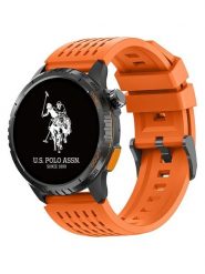 U.S. Polo Assn. Smartwatch w kolorze pomarańczowo-czarnym rozmiar: onesize. Pomarańczowe, cyfrowe zegarki damskie U.S. Polo Assn., metalowe. Za 391.99 zł.