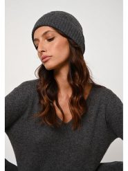 AUTHENTIC CASHMERE Kaszmirowa czapka "Scott" w kolorze antracytowym rozmiar: onesize. Czarne czapki damskie AUTHENTIC CASHMERE, bez wzorów, z kaszmiru. Za 185.76 zł.