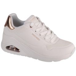 Buty sportowe Sneakersy damskie, Uno Wedge - Hi Steps. Białe obuwie sportowe casual damskie Skechers, z materiału, trekkingowe. Za 481.00 zł.