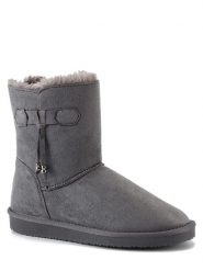 ISLAND BOOT Botki zimowe "Kinsac" w kolorze szarym rozmiar: 36. Szare botki damskie Island Boot, na zimę, z materiału, bez obcasa, bez zapięcia. Za 127.35 zł.