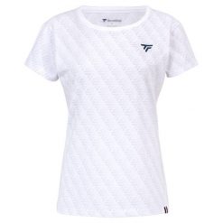 Koszulka damska Tecnifibre Graphique 2024. Białe bluzki damskie TECNIFIBRE, bez wzorów, sportowe, bez kołnierzyka, bez ramiączek. Za 154.50 zł.
